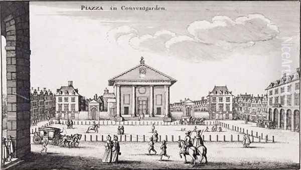 The Piazza in Covent Garden Oil Painting by Wenceslaus Hollar