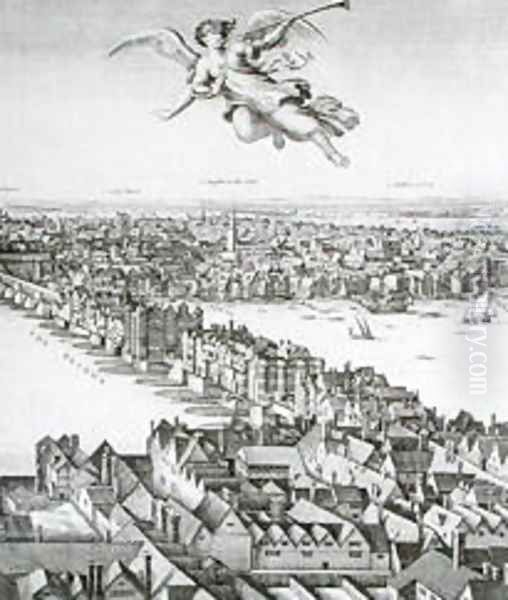 View of London 6 Oil Painting by Wenceslaus Hollar