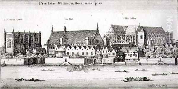 Part of the City of Westminster Oil Painting by Wenceslaus Hollar