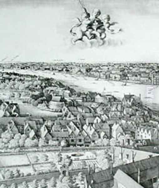 View of London 4 Oil Painting by Wenceslaus Hollar