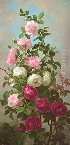 Wild Roses Oil Painting by Anna Eliza Hardy