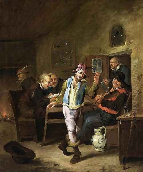 Peasants in a Tavern Oil Painting by Egbert Jaspersz. van, the Elder Heemskerck