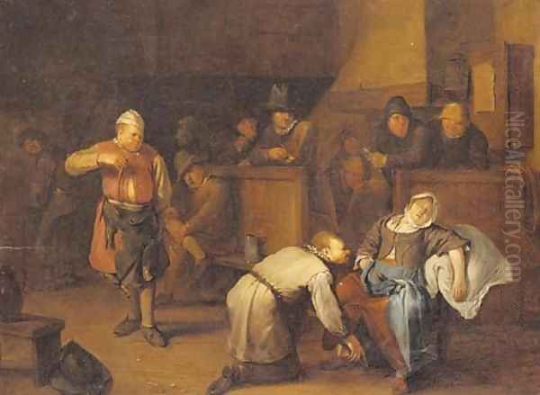 A tavern interior Oil Painting by Egbert Jaspersz. van, the Elder Heemskerck