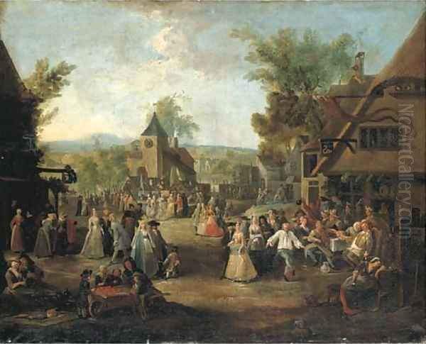 A town kermesse Oil Painting by Egbert Jaspersz. van, the Elder Heemskerck