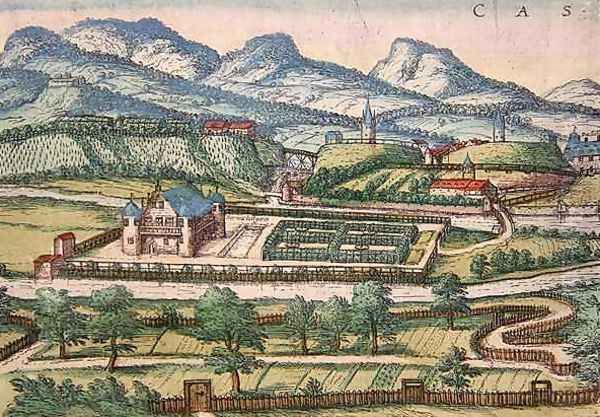 Detail of a View of Kassel from Civitates orbis terrarum Oil Painting by Franz Hogenberg