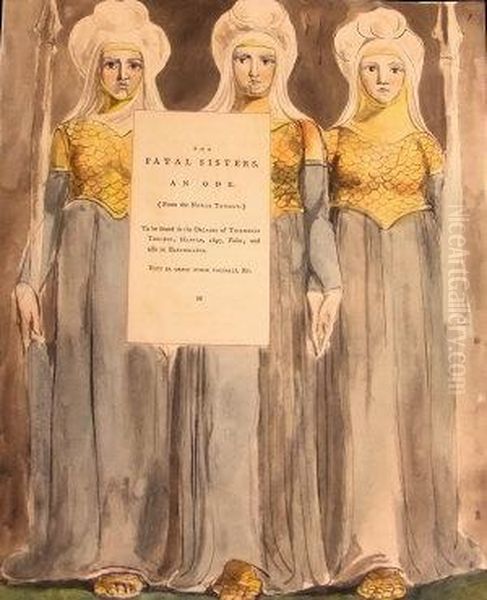 The Fatal Sister, 
An Ode Oil Painting by William Blake