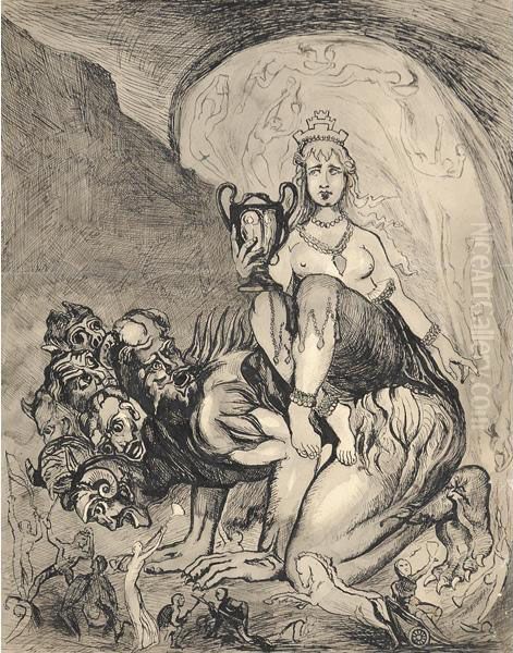 La Meretrice D'israele Oil Painting by William Blake