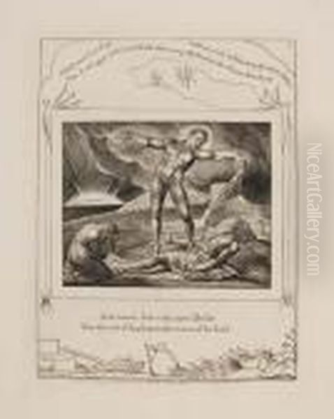 Illustrations Of The Book Of Job Oil Painting by William Blake