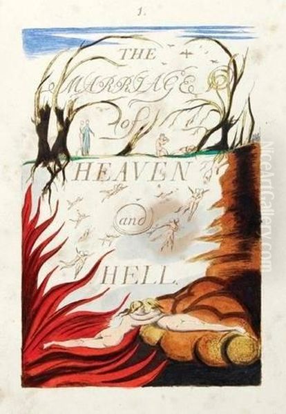 The Marriage Of Heaven And Hell Oil Painting by William Blake