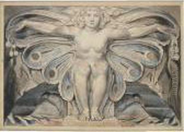 The Grave Personified Oil Painting by William Blake