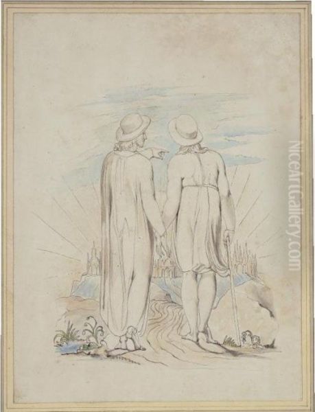 Friendship Oil Painting by William Blake