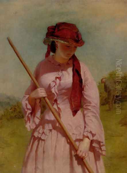 The Farmer's Daughter Oil Painting by George Elgar Hicks