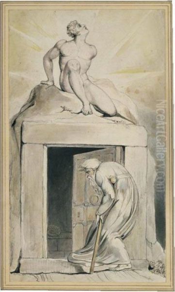 Death's Door Oil Painting by William Blake