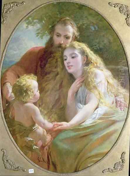 Parenthood Oil Painting by George Elgar Hicks