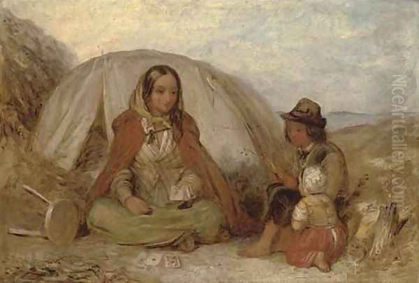 The fortune teller Oil Painting by George Elgar Hicks