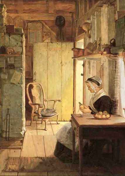 Kitchen Interior Oil Painting by Thomas Hicks