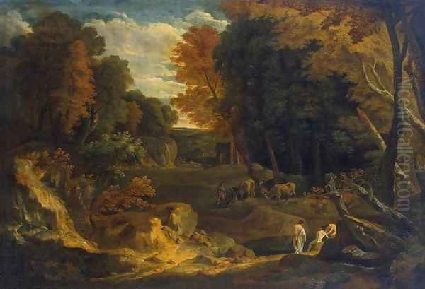 Forest Landscape Oil Painting by Cornelis Huysmans