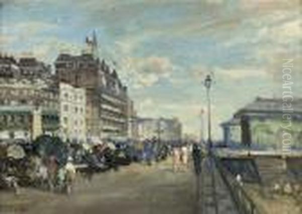 King's Road, Brighton Oil Painting by Jacques-Emile Blanche