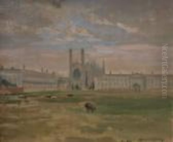 King's College Oil Painting by Jacques-Emile Blanche