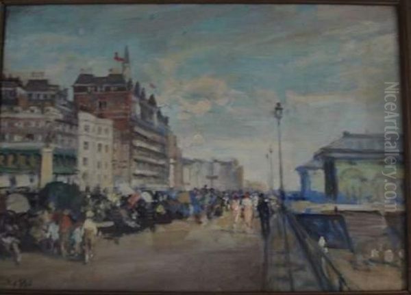 Brighton - King's Road Oil Painting by Jacques-Emile Blanche