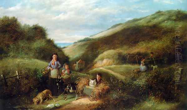 The Makeshift Cart Oil Painting by Charles Hunt