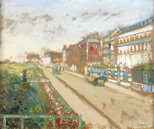 Rue De Dieppe Oil Painting by Jacques-Emile Blanche