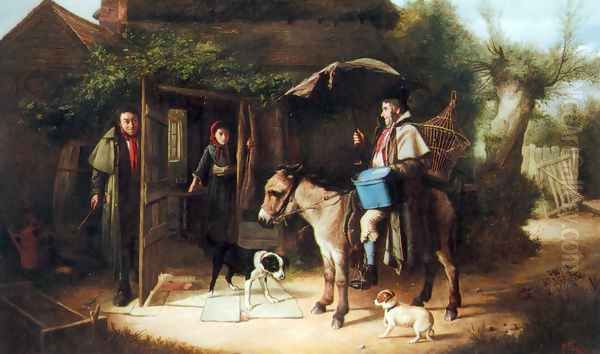 The Rival Oil Painting by Charles Hunt