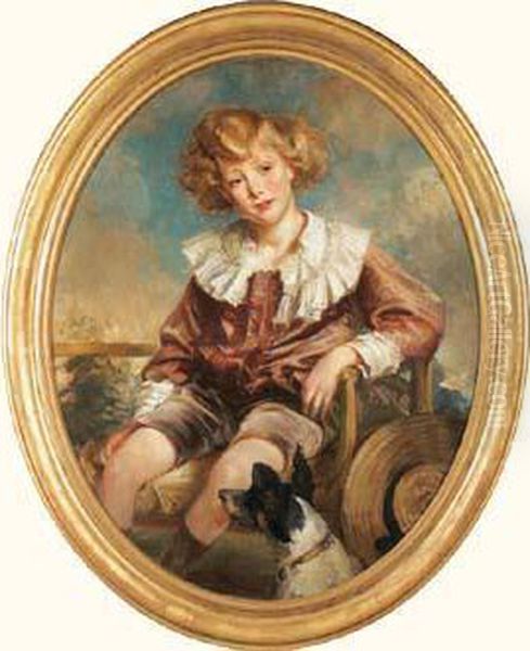 Portrait De Petit Garcon Oil Painting by Jacques-Emile Blanche