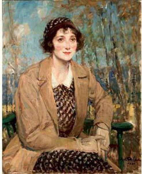 Portrait De Femme Oil Painting by Jacques-Emile Blanche