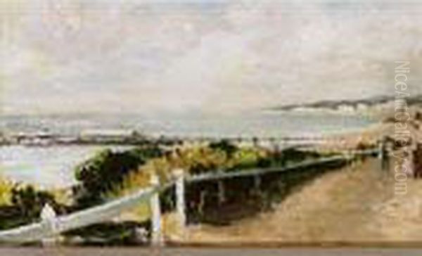 The West Cliff Drive, Bournemouth Oil Painting by Jacques-Emile Blanche