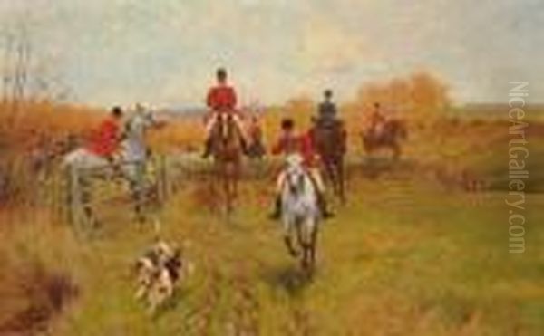 We Are In For A Gallop! Away, Away! Oil Painting by Thomas Blinks