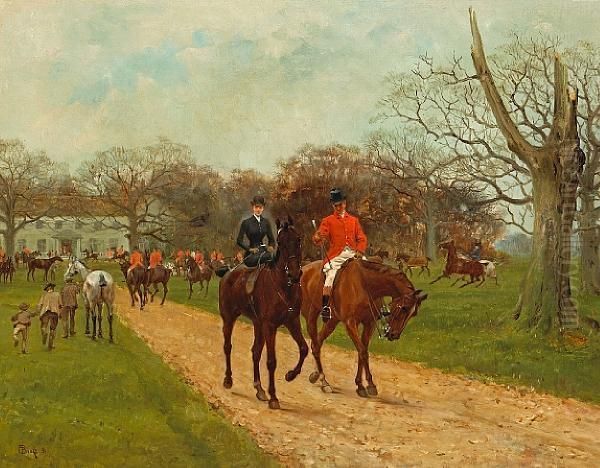 Setting Off Oil Painting by Thomas Blinks