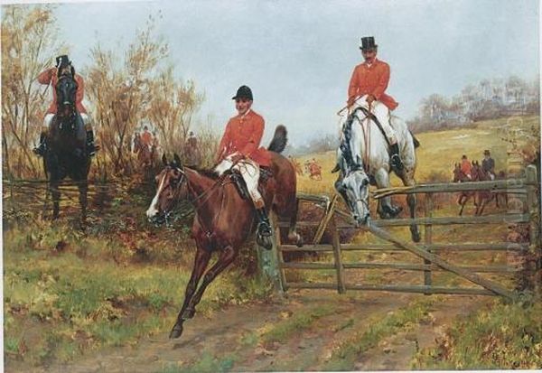 Over The Gate Oil Painting by Thomas Blinks