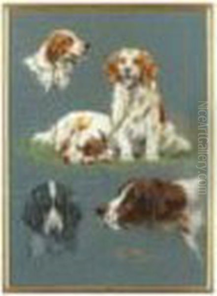 Sporting Dogs Oil Painting by Thomas Blinks