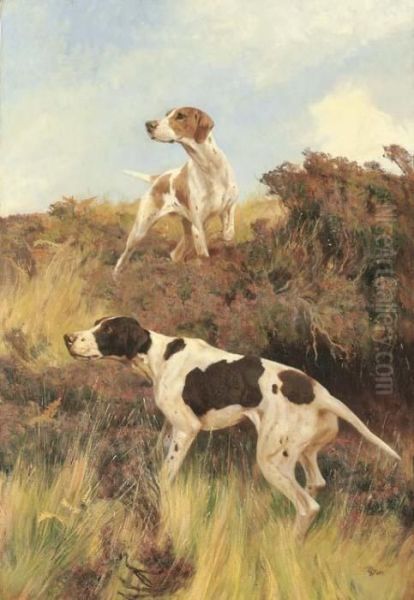 Pointers On The Scent Oil Painting by Thomas Blinks