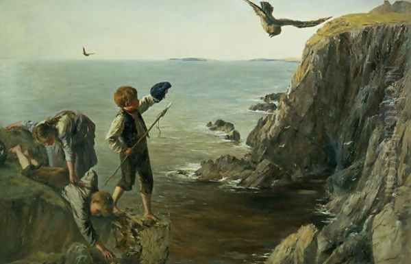 The Bonxie Shetland Oil Painting by James Clarke Hook