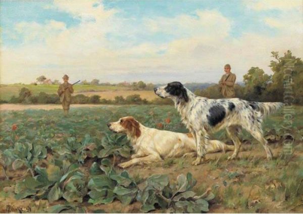 In The Field, Shooting Oil Painting by Thomas Blinks