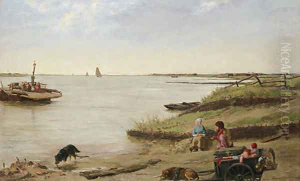 A Dutch Pedlar Oil Painting by James Clarke Hook