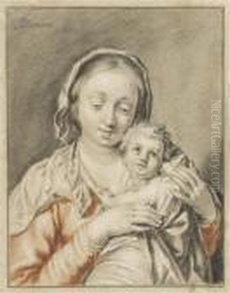 Virgin With Child Oil Painting by Abraham Bloemaert