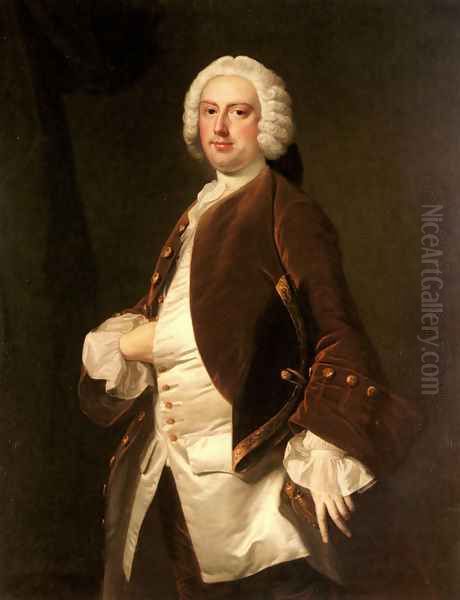 Portrait of a Gentleman Oil Painting by Thomas Hudson