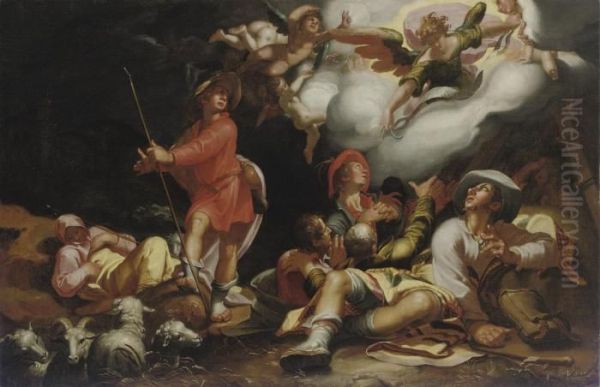 The Adoration Of The Shepherds Oil Painting by Abraham Bloemaert