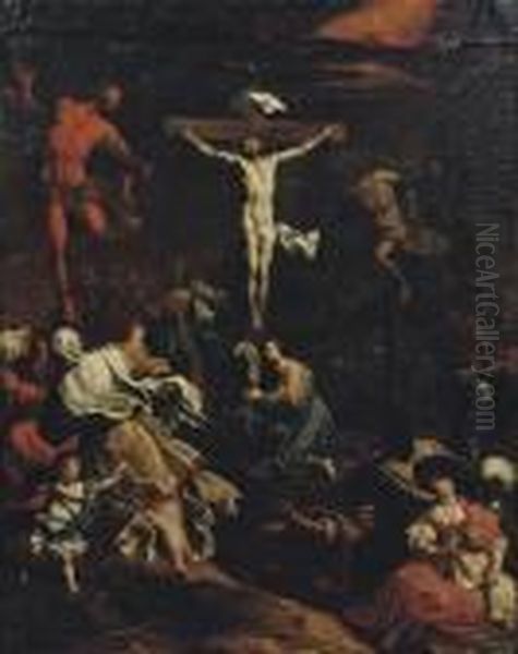 The Crucifixion Oil Painting by Abraham Bloemaert