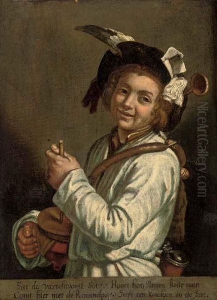 Portrait Of A Boy Oil Painting by Abraham Bloemaert