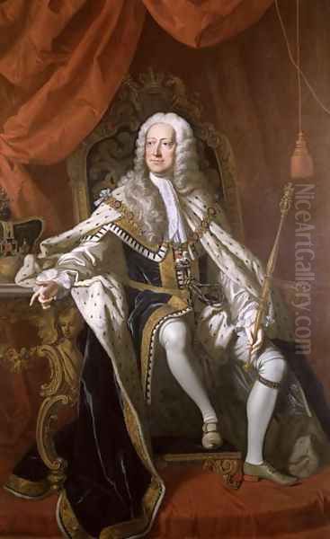 George II Oil Painting by Thomas Hudson