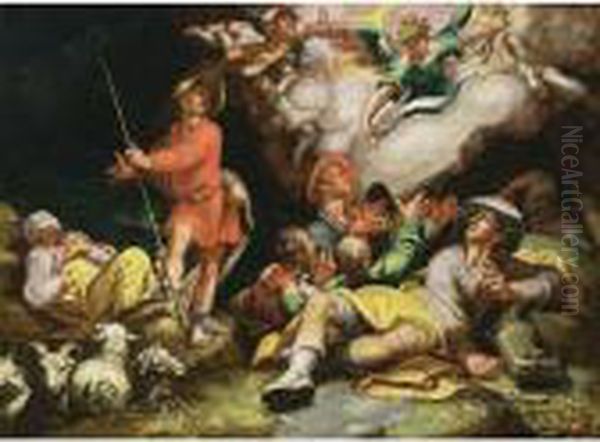 The Adoration Of The Shepherds Oil Painting by Abraham Bloemaert