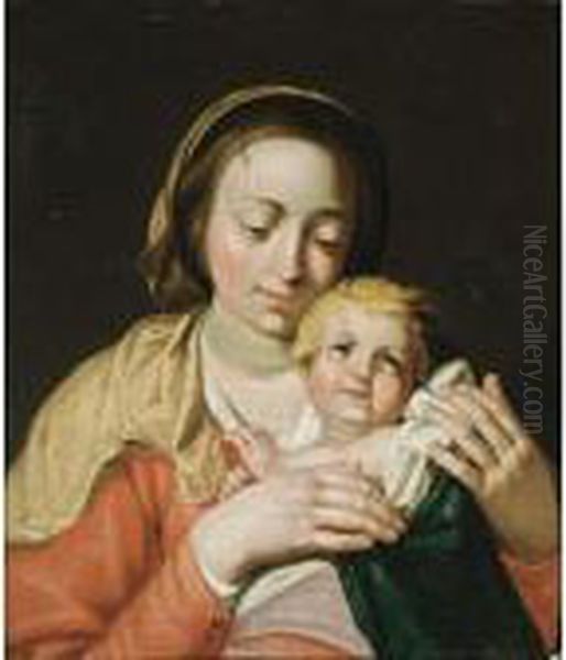 The Madonna And Child Oil Painting by Abraham Bloemaert