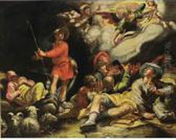 The Annunciation To The Shepherds Oil Painting by Abraham Bloemaert