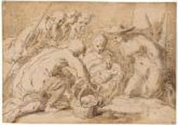 The Adoration Of The Shepherds Oil Painting by Abraham Bloemaert