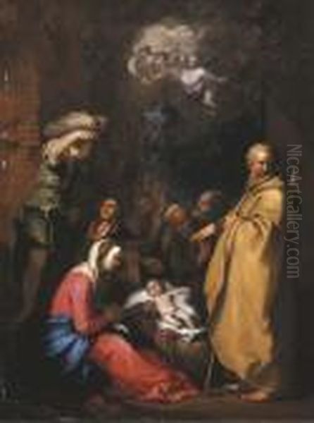 The Adoration Of The Shepherds Oil Painting by Abraham Bloemaert