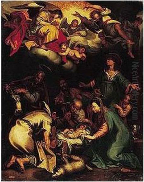 The Adoration Of The Shepherds Oil Painting by Abraham Bloemaert